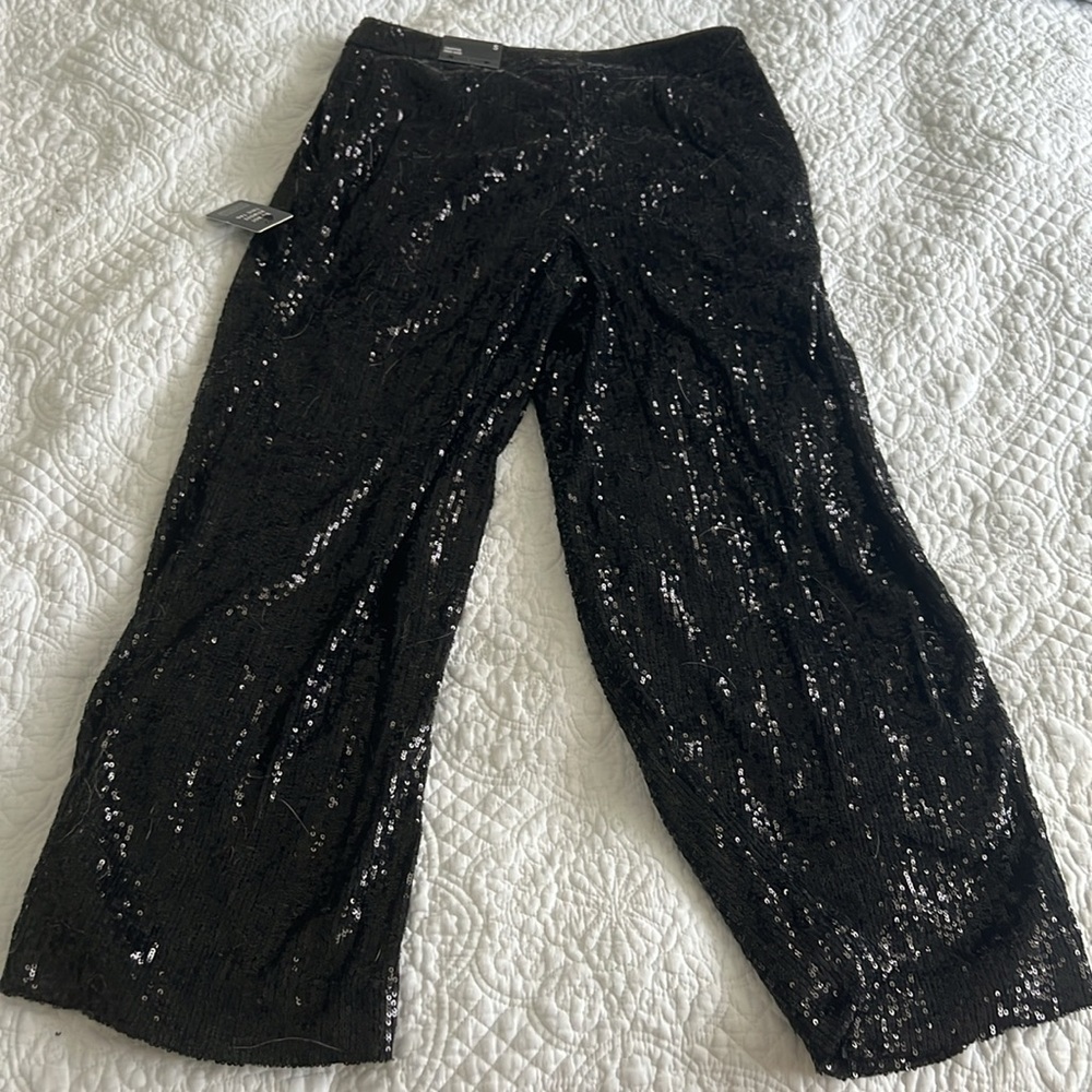 Express Cropped High Rise Sequin Pants - Picture 7 of 12
